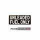 Unleaded Fuel Only Fuel Door Warning Sticker - Genuine Toyota - SW20 - NEW